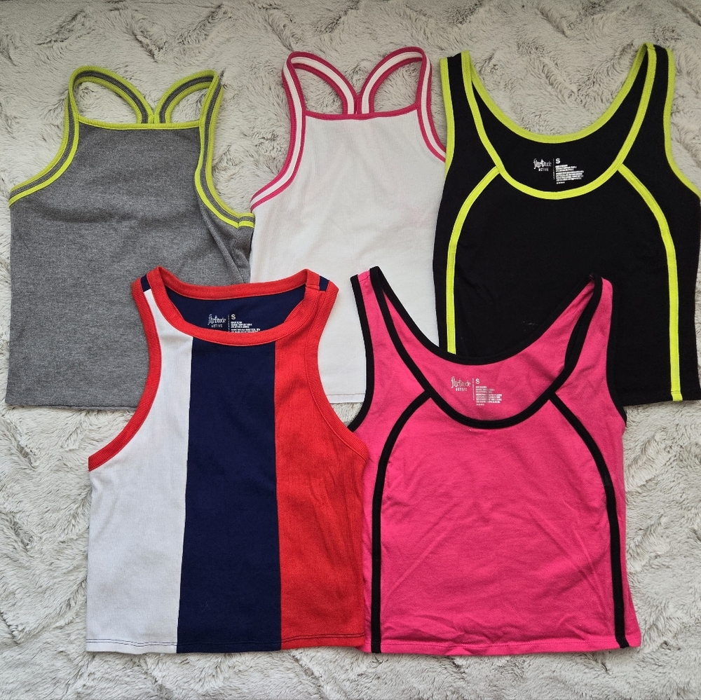 NWOT Flirtitude Sporty, Cotton, Baby Tank Tee Bundle, Junior's Small/Women's XS